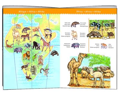 PUZZLE ANIMALI DEL MONDO + LIBRO 100 PEZZI