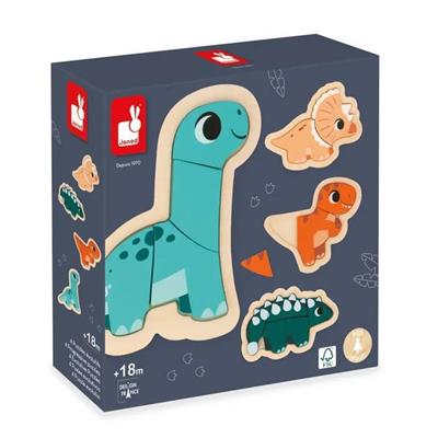 DINO - 4 PUZZLE EVOLUTIVI