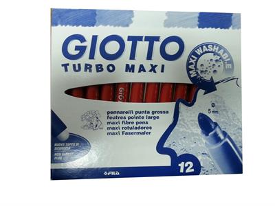 PENNARELLI GIOTTO TURBO MAXI-12 PZ.ROSSO