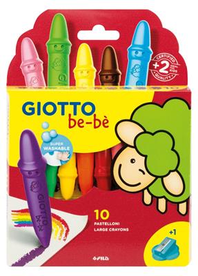 PASTELLI A CERA GIOTTO BEBE' - 10 COLORI