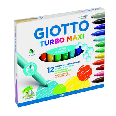 PENNARELLI GIOTTO TURBO MAXI - 12 COLORI - SCATOLA