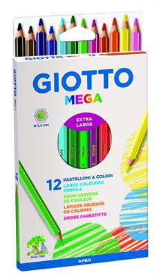 MATITE COLORATE MAXI GIOTTO MEGA - 12 COLORI - SCATOLA