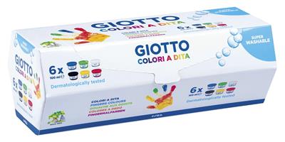 COLORI A DITA GIOTTO - 6 COLORI DA 100g