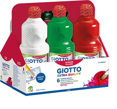 TEMPERA GIOTTO 1000ml - CESTELLO 6 COLORI