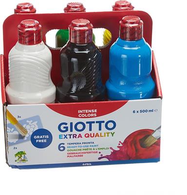 TEMPERA GIOTTO 500ml - CESTELLO 6 COLORI