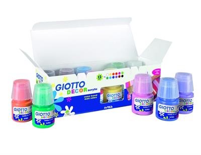 TEMPERA GIOTTO DECOR ACRILICA 25ml - 12 COLORI