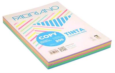 RISMA CARTONCINO 200gr A3 FG.100 - 5 COLORI TENUI