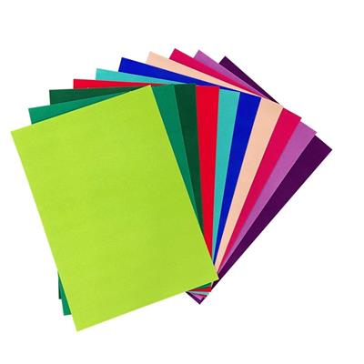 CARTA VELLUTATA A4 - CONFEZIONE 10 FOGLI IN COLORI ASSORTITI