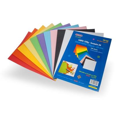 CARTA COLORATA 80gr A4 - 100 FOGLI IN 10 COLORI